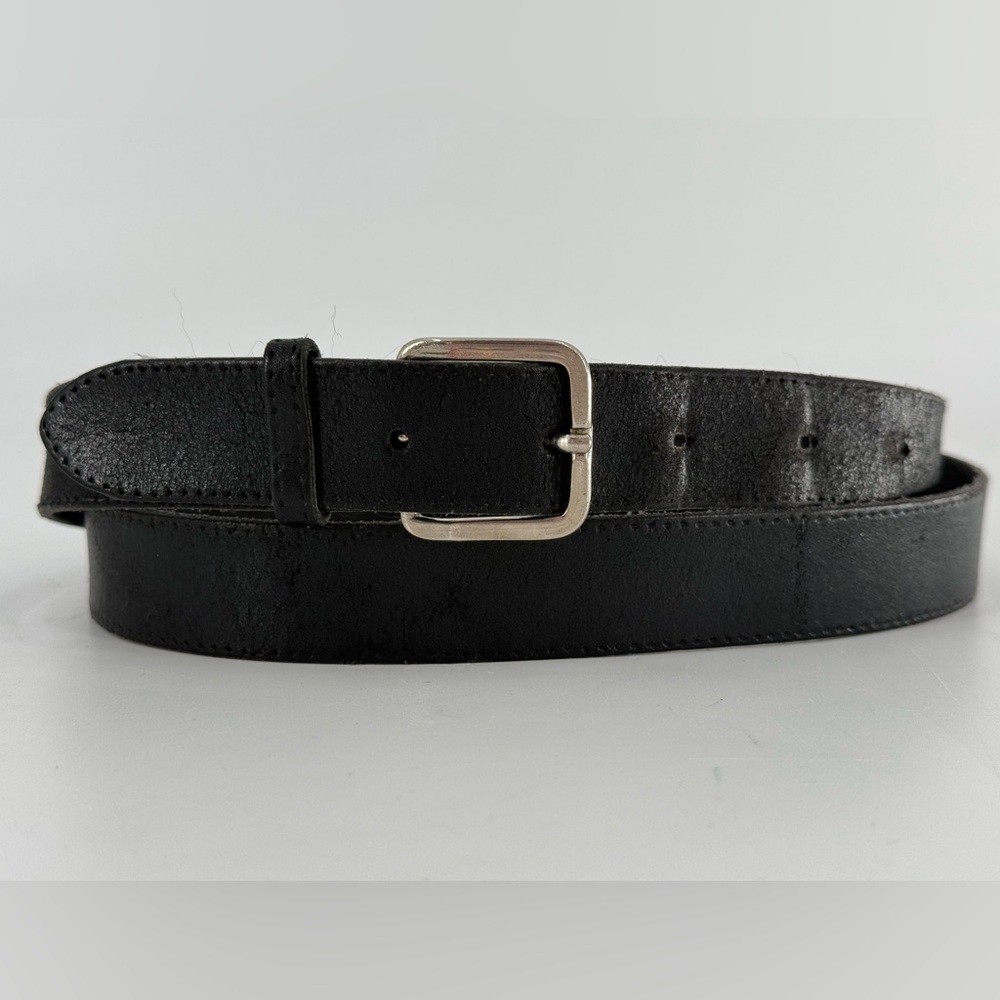 Vintage‎ Black Leather Belt 40